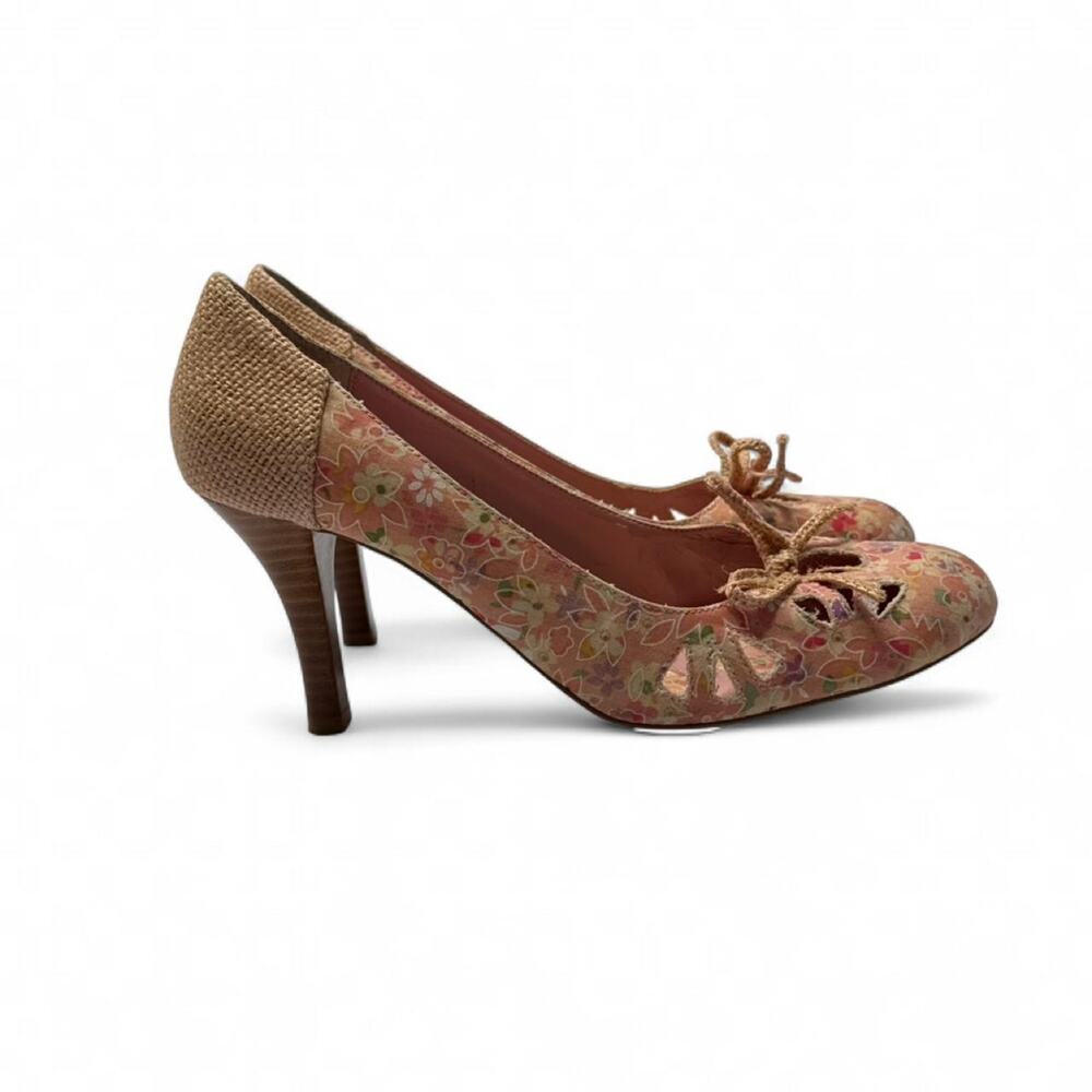 Kenzie Y2K Coquette Doll Fairy core Pink Patterned Closed Toe Pump Heel size 8.5 - Picture 7 of 8